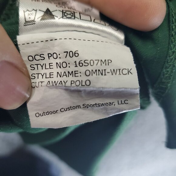 Columbia Shirt Mens Medium Green Golf Omni-Wick Cut Away Polo Moisture-Wicking - Picture 4 of 9